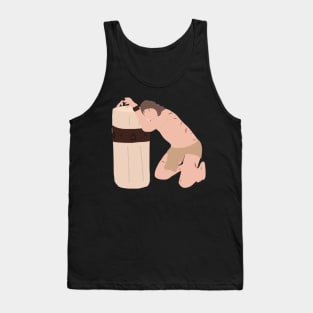 Jesus Flogged Color Block Faceless Minimalist Tank Top